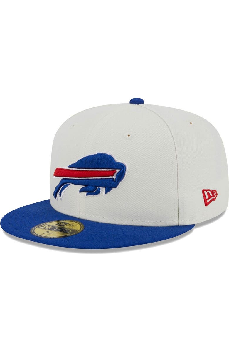 New Era Men's New Era Cream Buffalo Bills Retro 59FIFTY Fitted Hat, Alternate, color, 