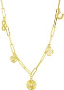 CANDELA JEWELRY Cubic Zirconia Luck Charm Necklace