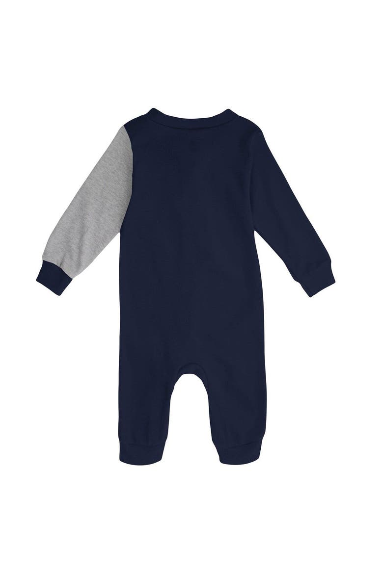 Infant Navy/Heather Gray Milwaukee Brewers Halftime Sleeper, Alternate, color, Navy