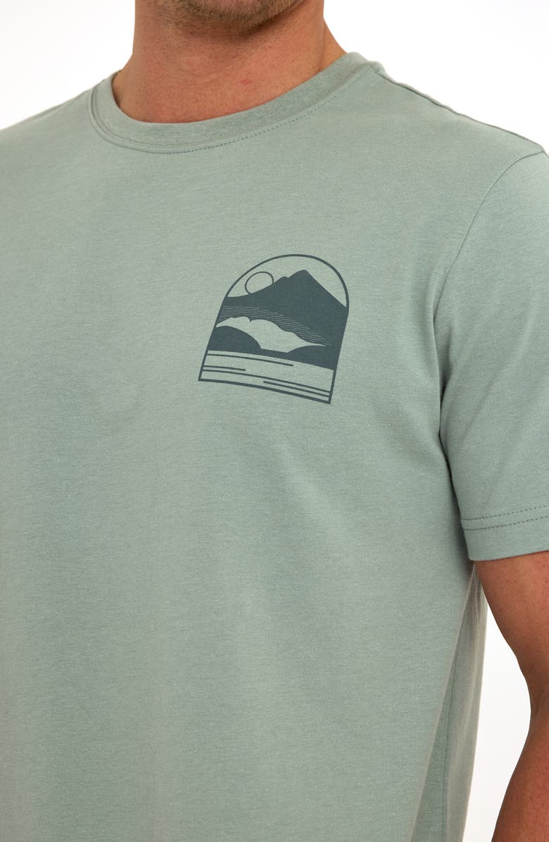 Threads 4 Thought Soft Wash Mountain Range Graphic T-Shirt, Alternate, color, Wasabi