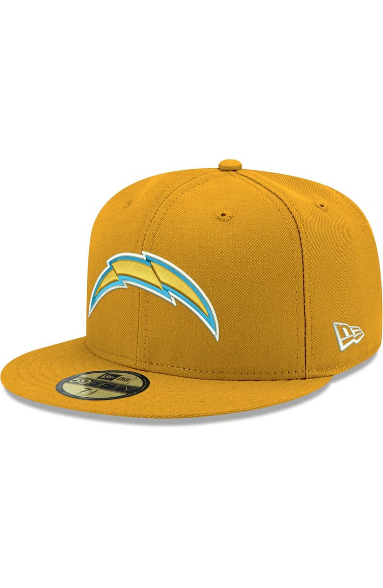 New Era Men's New Era Gold Los Angeles Chargers Omaha 59FIFTY Fitted Hat, Main, color,