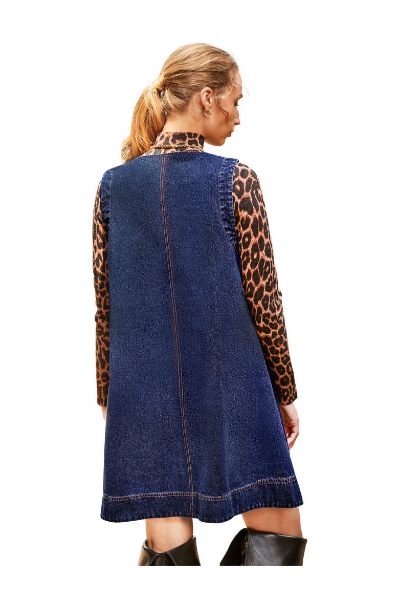 Sleeveless Denim Zip Front Mini Dress (Women) | Nordstrom