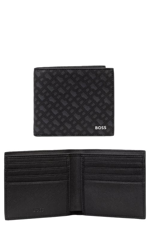 Hugo Boss Hugo Zair Bonded Leather Bifold Wallet In Brown