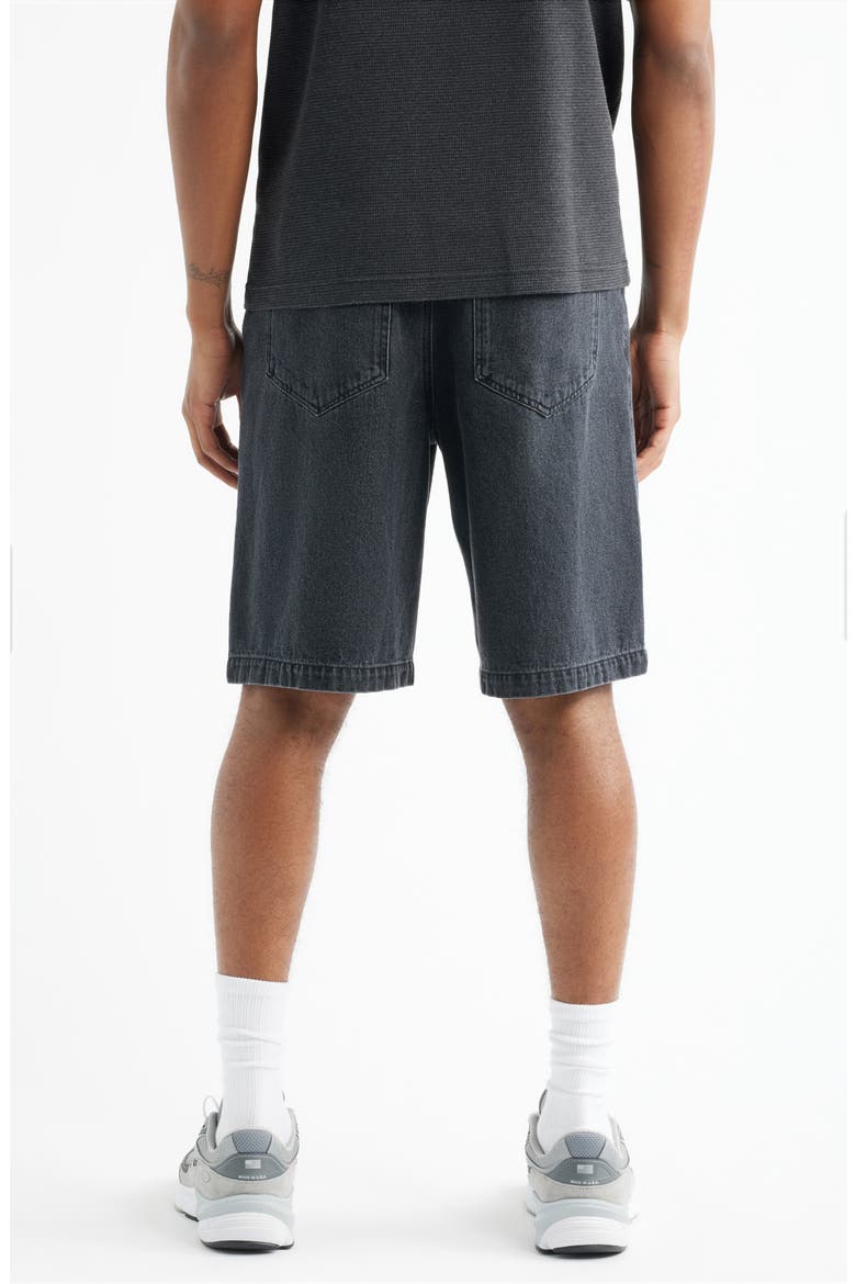 Baggy Denim Shorts, Alternate, color, BLACK WASHED