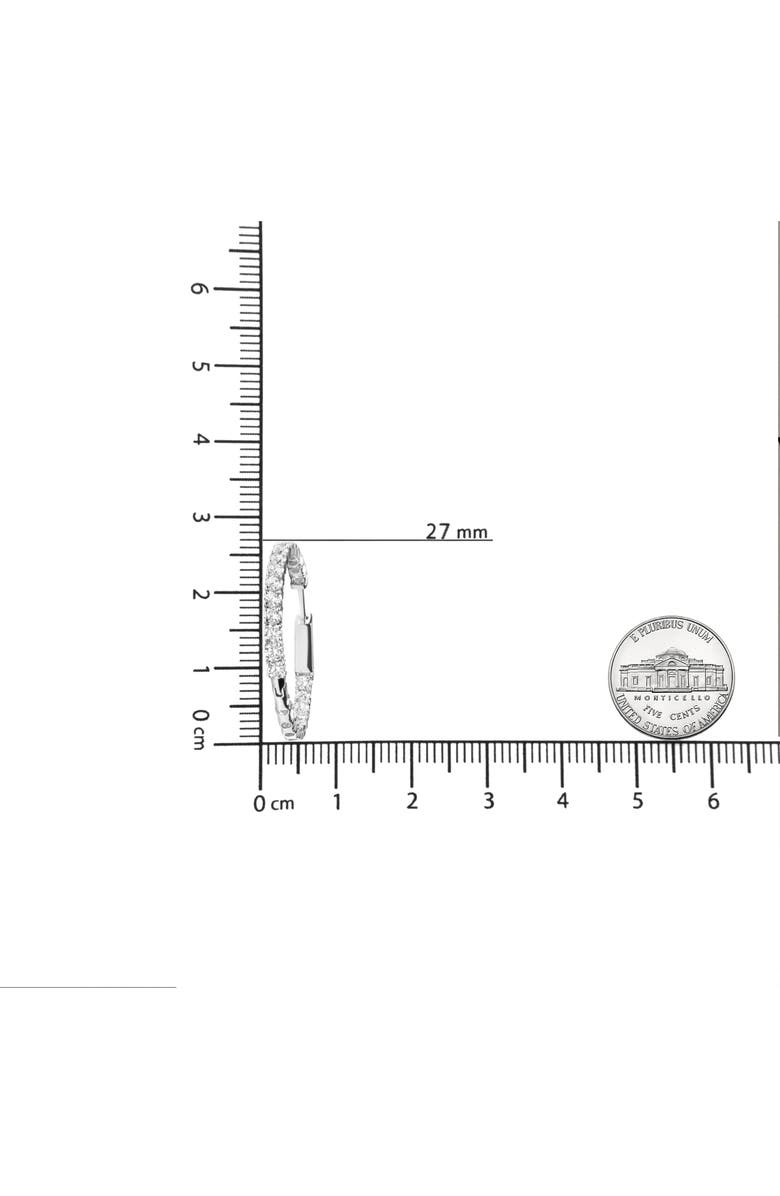 Haus of Brilliance 14K White Gold 1.0 Carat Inside Out Lab-grown diamond Fashion Hoop Earrings, Alternate, color, White