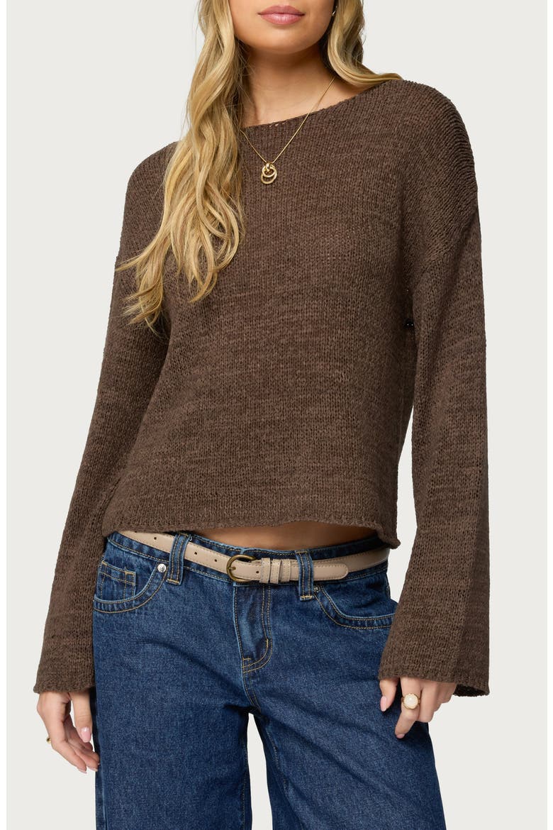 Relaxed Lightweight Sweater, Main, color, BROWN