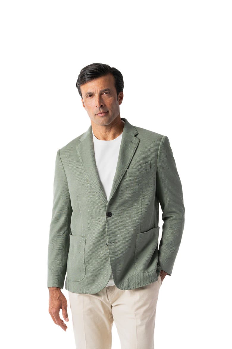 Wright Textured Knit Blazer, Main, color, SAGE GREEN