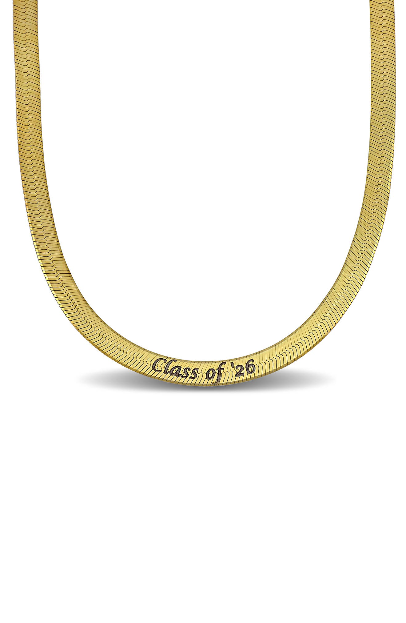 Herringbone Engraved Class of '26 Necklace
