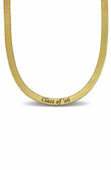 Herringbone Engraved Class of '26 Necklace