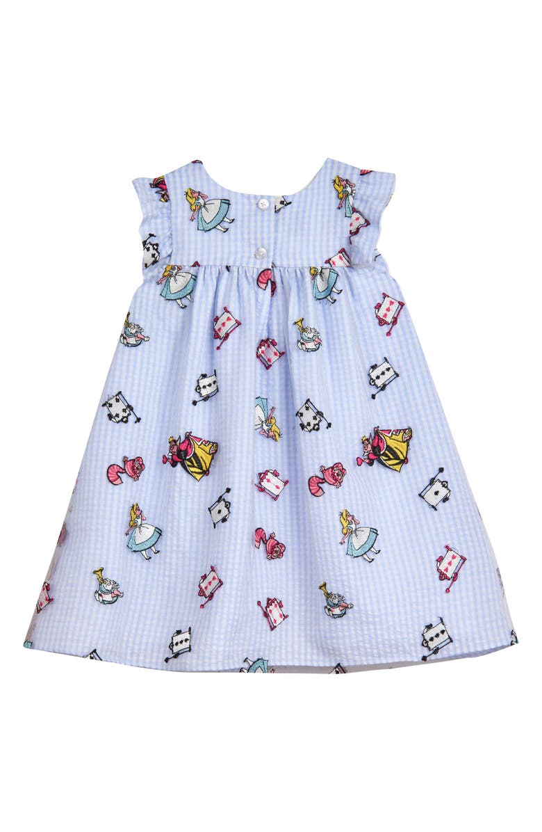 Pippa & Julie x Disney Alice Appliqué Seersucker Dress, Alternate, color,