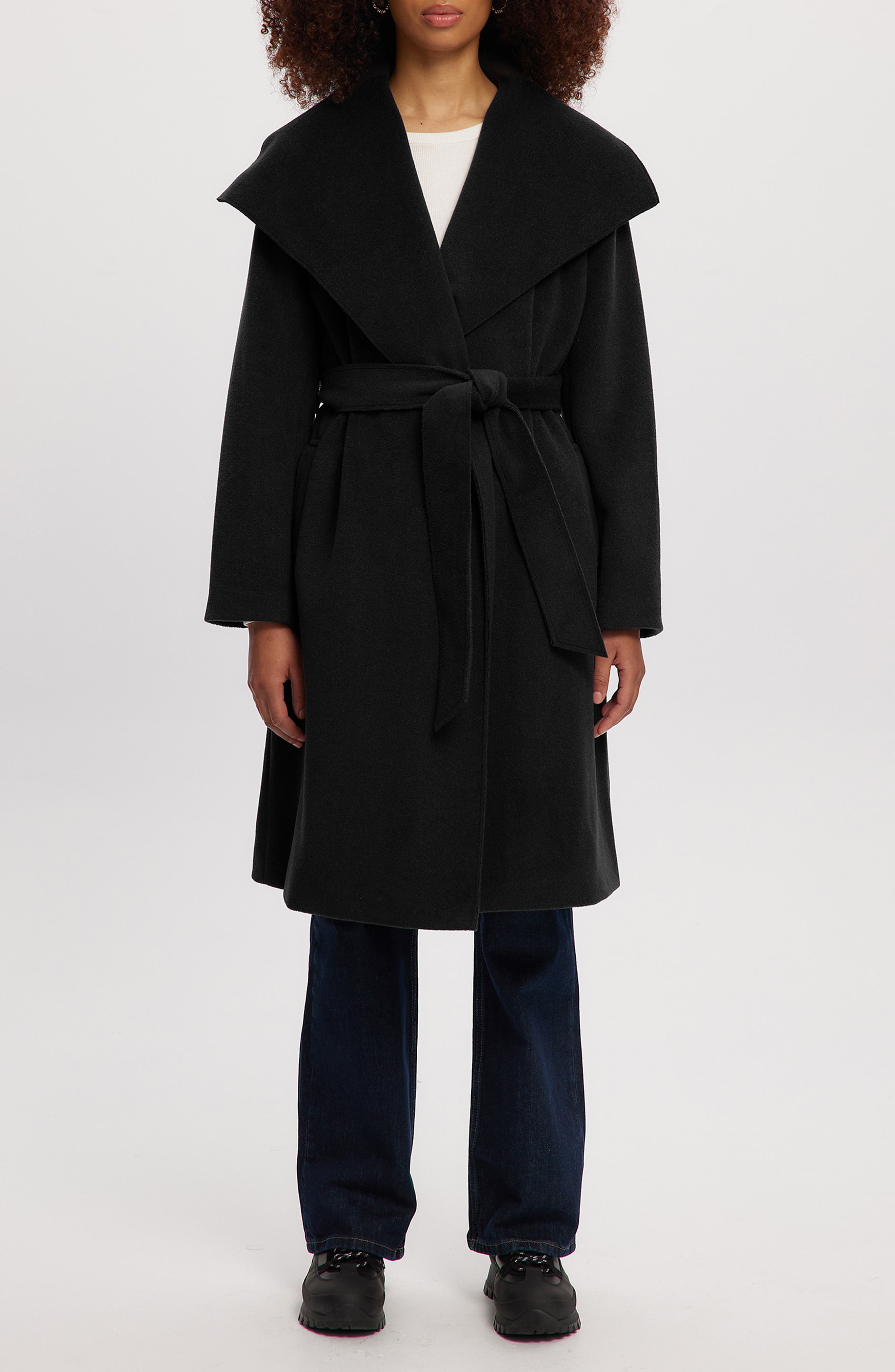 Noize Lena Belted Wrap Coat