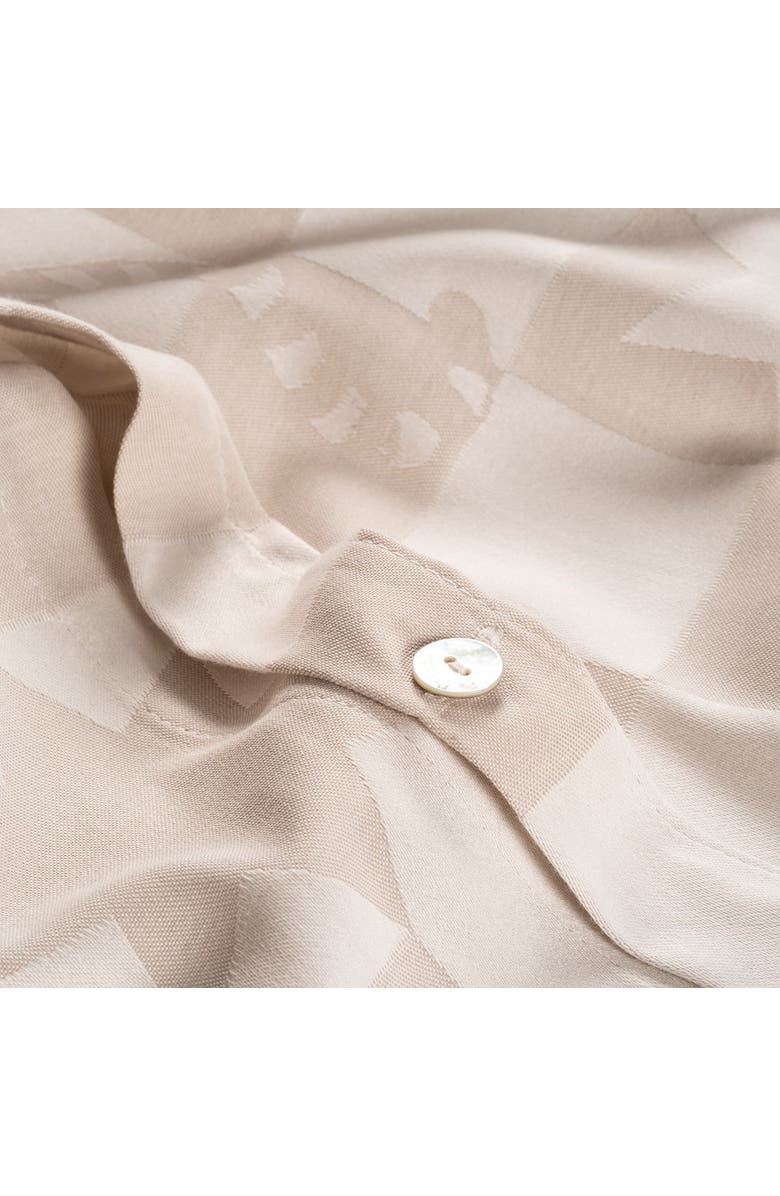 Zsa Zsa Zsu Costa Jacquard King Size 100% Cotton Duvet Cover Full Set 94X87 In Natural, Alternate, color, Beige