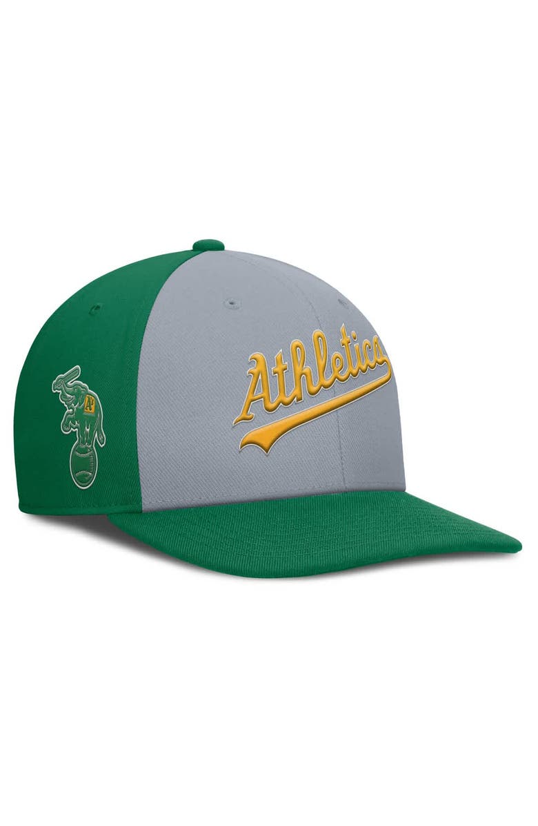 Nike Men's Nike Gray/Green Athletics Pro Performance Snapback Hat, Main, color, Gray