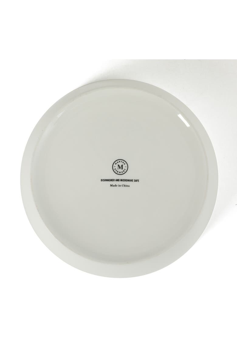 Selma Porcelain Shallow Salad and Pasta Bowls, Alternate, color, White