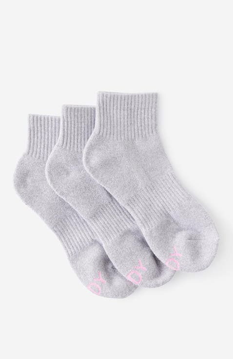 Women's Active Body Qtr Crew Sock 3Pk