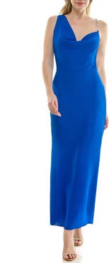 bebe Airflow Cowl Neck Midi Slipdress