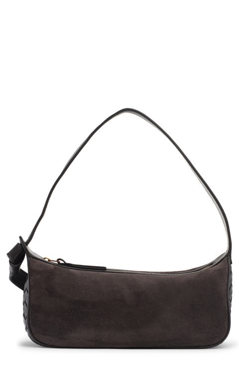 Mini Nodo Intrecciato Leather & Suede Shoulder Bag
