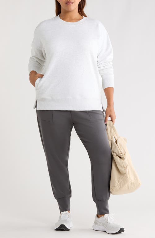 Zella Ultrasoft High Waist Knit Joggers In Gray