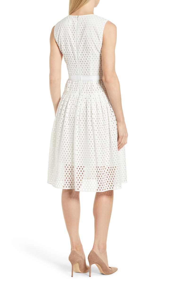 BOSS Dafalia Cotton Eyelet Dress, Alternate, color,