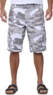 XRAY Belted Cotton Twill Cargo Shorts