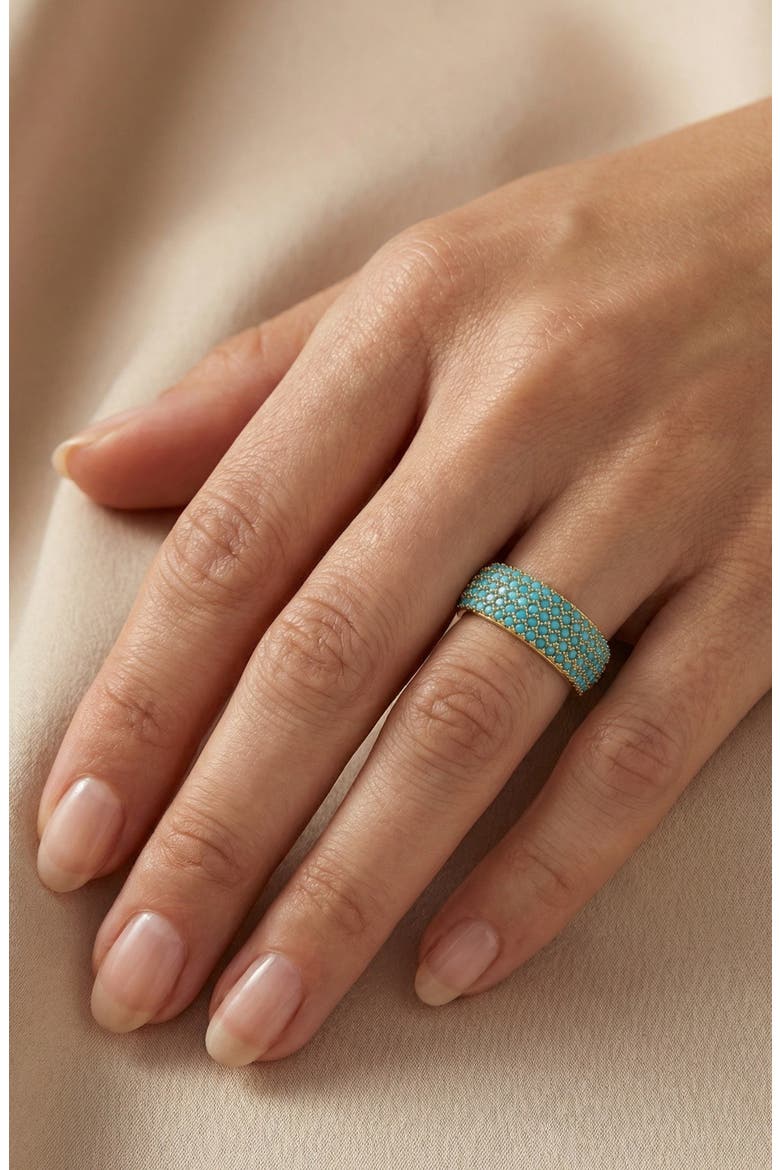 Mini Billionaire Ring, Alternate, color, Turquoise