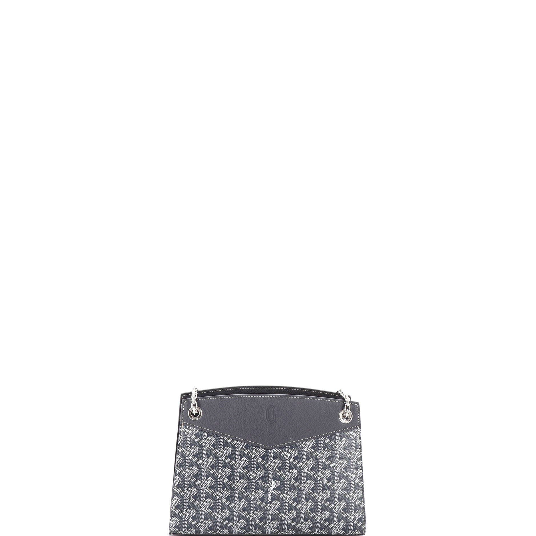 Pre-Owned Goyard Structured Rouette Chain Shoulder Bag Coated Canvas Mini, Alternate, color, Gray