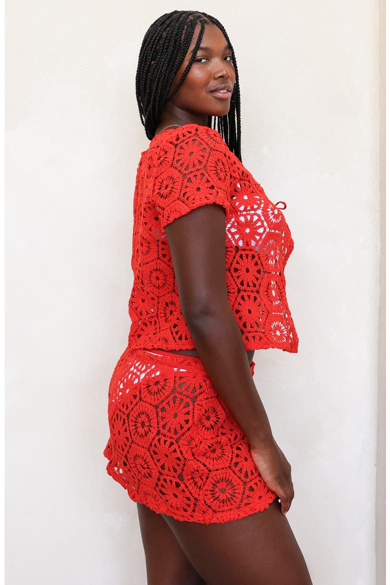 Sail Away Mini Skirt, Alternate, color, Cherry Cola