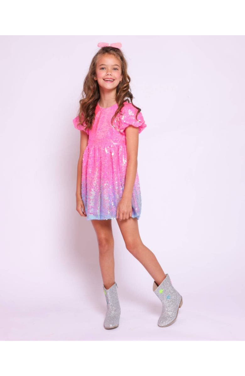 Lola + The Boys Bubble Gum Shimmer Sequin Dress, Alternate, color, Multicolor