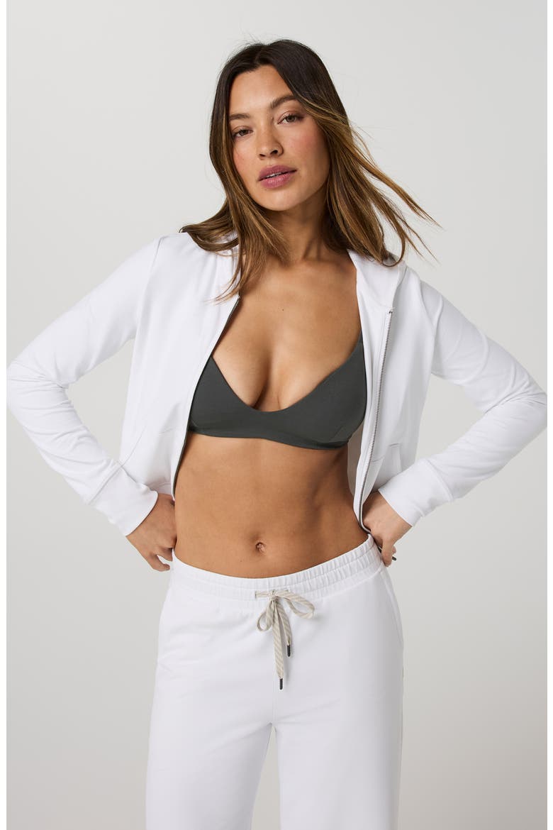 Halo Mini Full Zip Hoodie, Alternate, color, WHITE