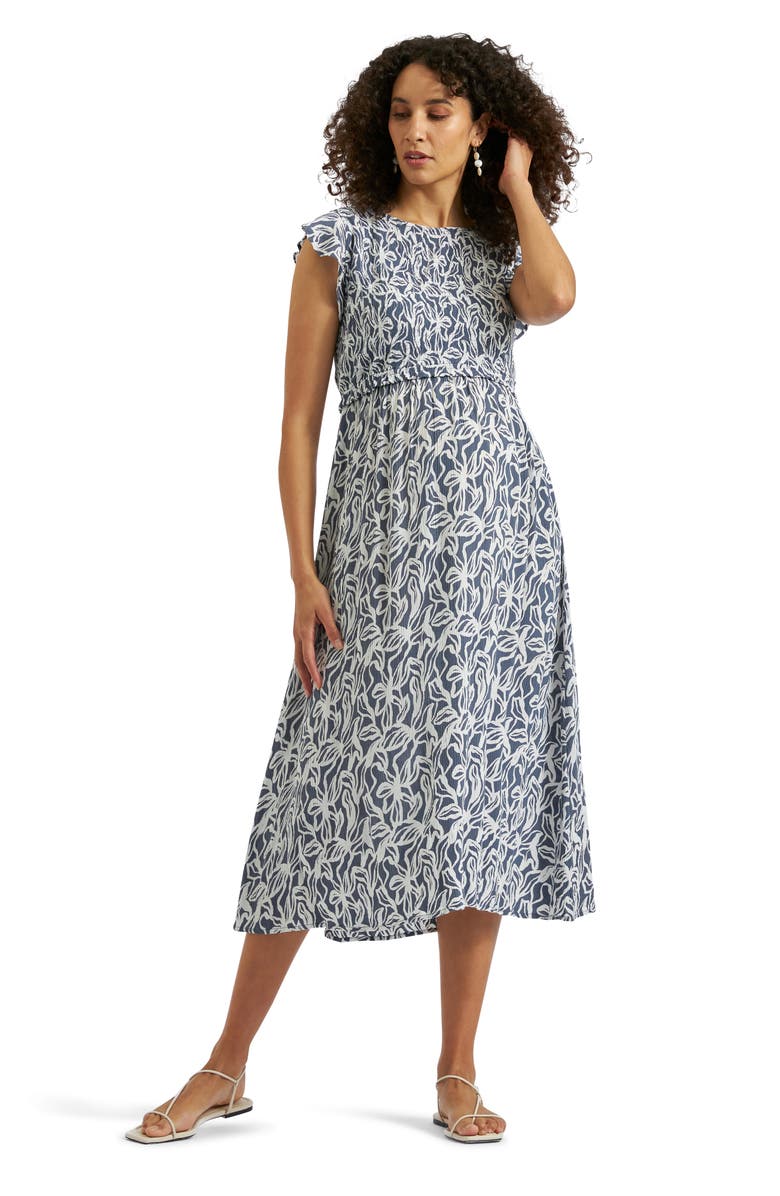Ripe Maternity Edie Nursing Dress, Alternate, color, Washed Indigo / White