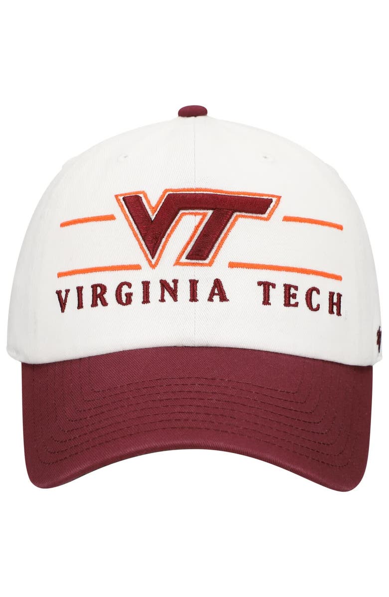 '47 Men's '47 White Virginia Tech Hokies Gridiron Clean Up Adjustable Hat, Alternate, color, White
