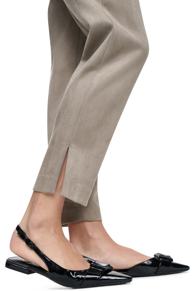 Faux Suede Ankle Pants, Alternate, color, PUTTY