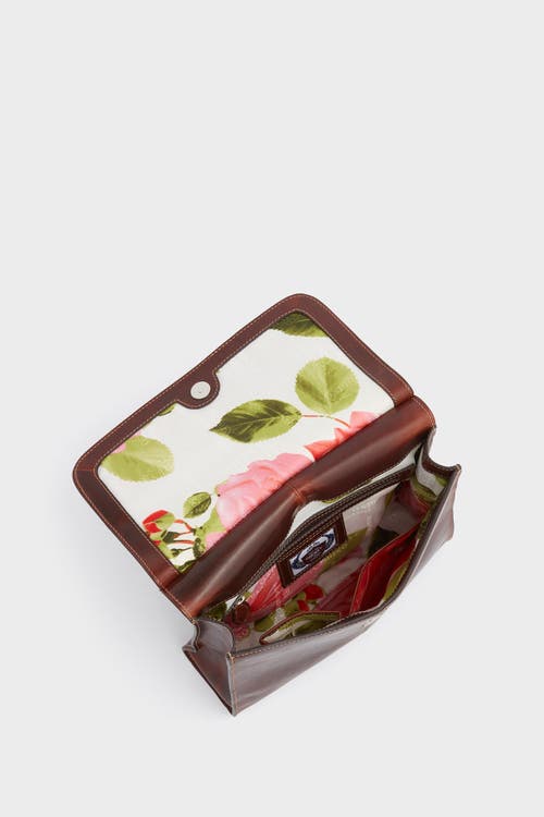 Osprey London The Narissa Large Leather Crossbody Bag In Brown