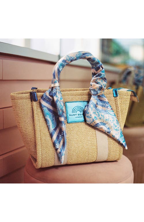Kurt Geiger London Small Southbank Woven Shopper In Open Beige