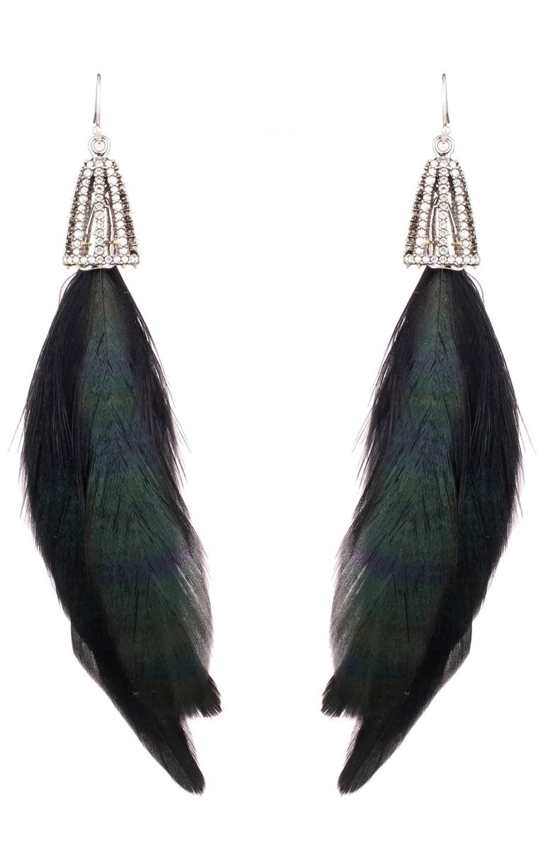 Alexis Bittar Feather Earrings, Alternate, color, Feather
