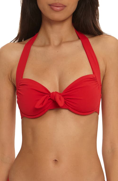 Becca Color Code D-cup Underwire Swimsuit Top In Red