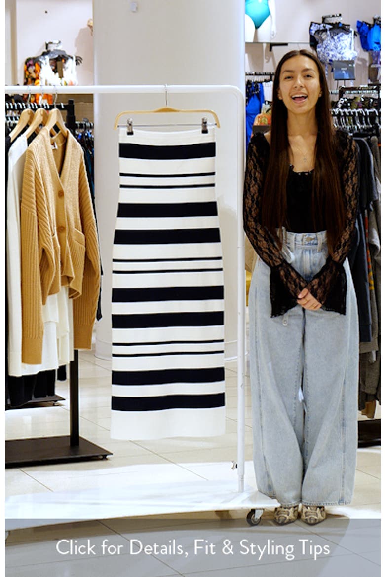 Maxime Stripe Strapless Midi Dress video
