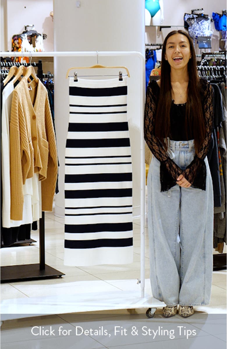 Maxime Stripe Strapless Midi Dress, sales video thumbnail