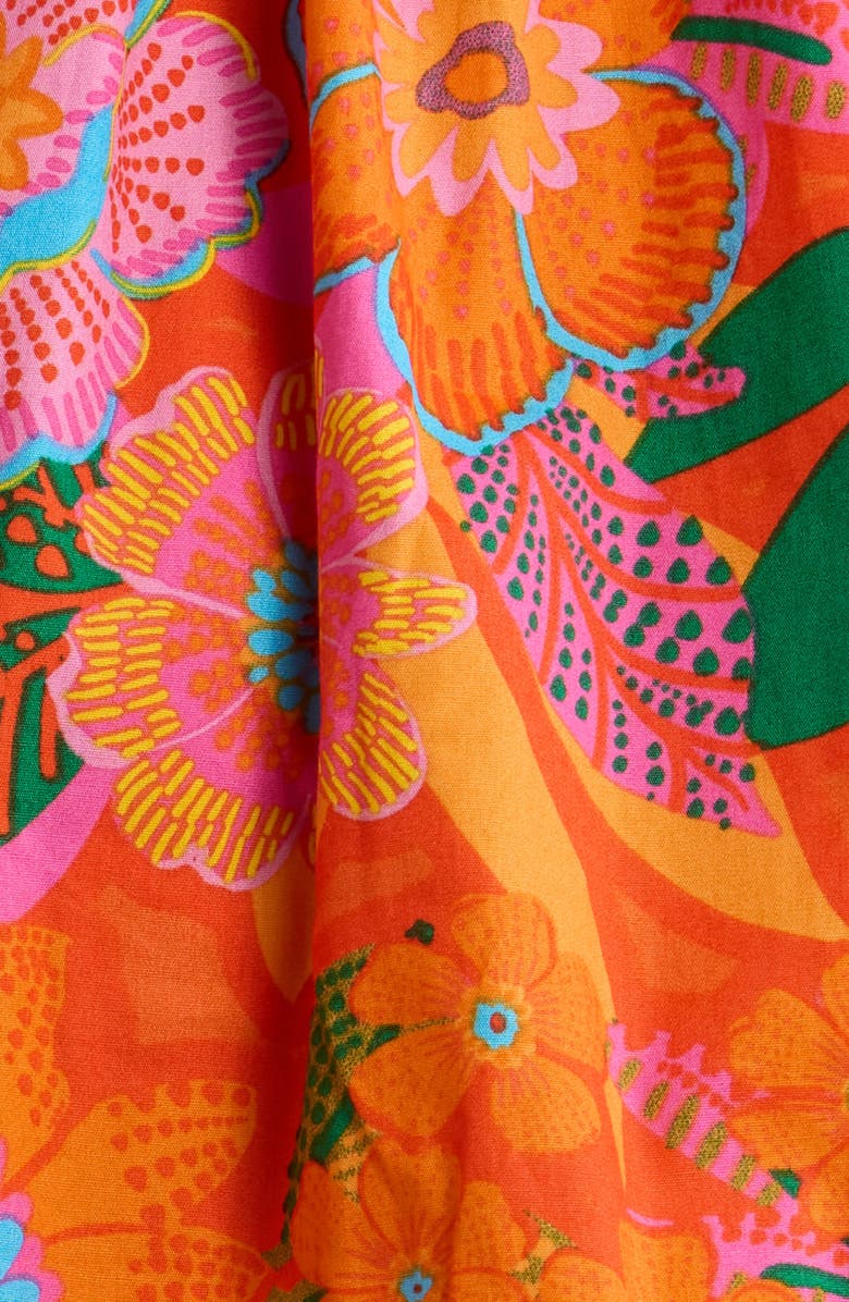 SUGARLIPS Idalia Floral Miller Minidress, Alternate, color, Orange-Floral