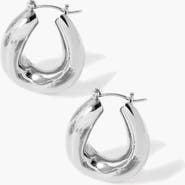 YOJ Falin Maxi Hoop Earrings In Silver