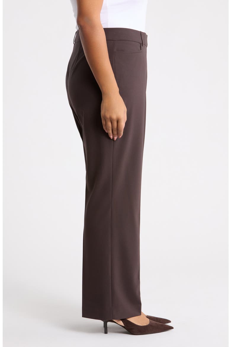 Bird's-Eye Straight Leg Pants, Alternate, color, ESPRESSO