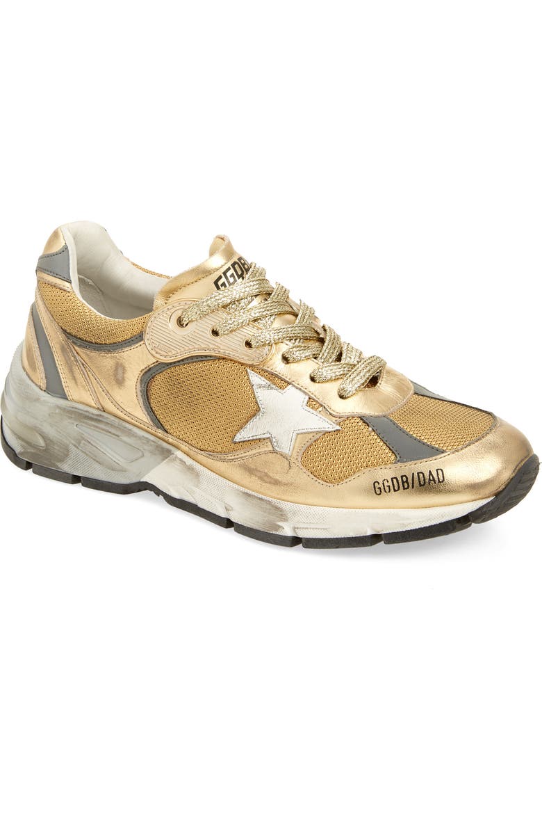 Golden Goose Deluxe Dad-Star Gold Low Top Sneaker, Main, color, Gold