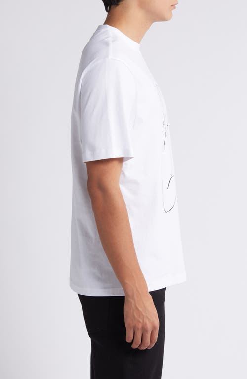 Hugo Boss Relaxed-fit T-shirt In Cotton Jersey With Face Print
