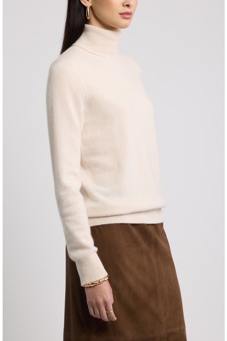 Classic Cashmere Turtleneck Sweater, Alternate, color, BEIGE BEACH