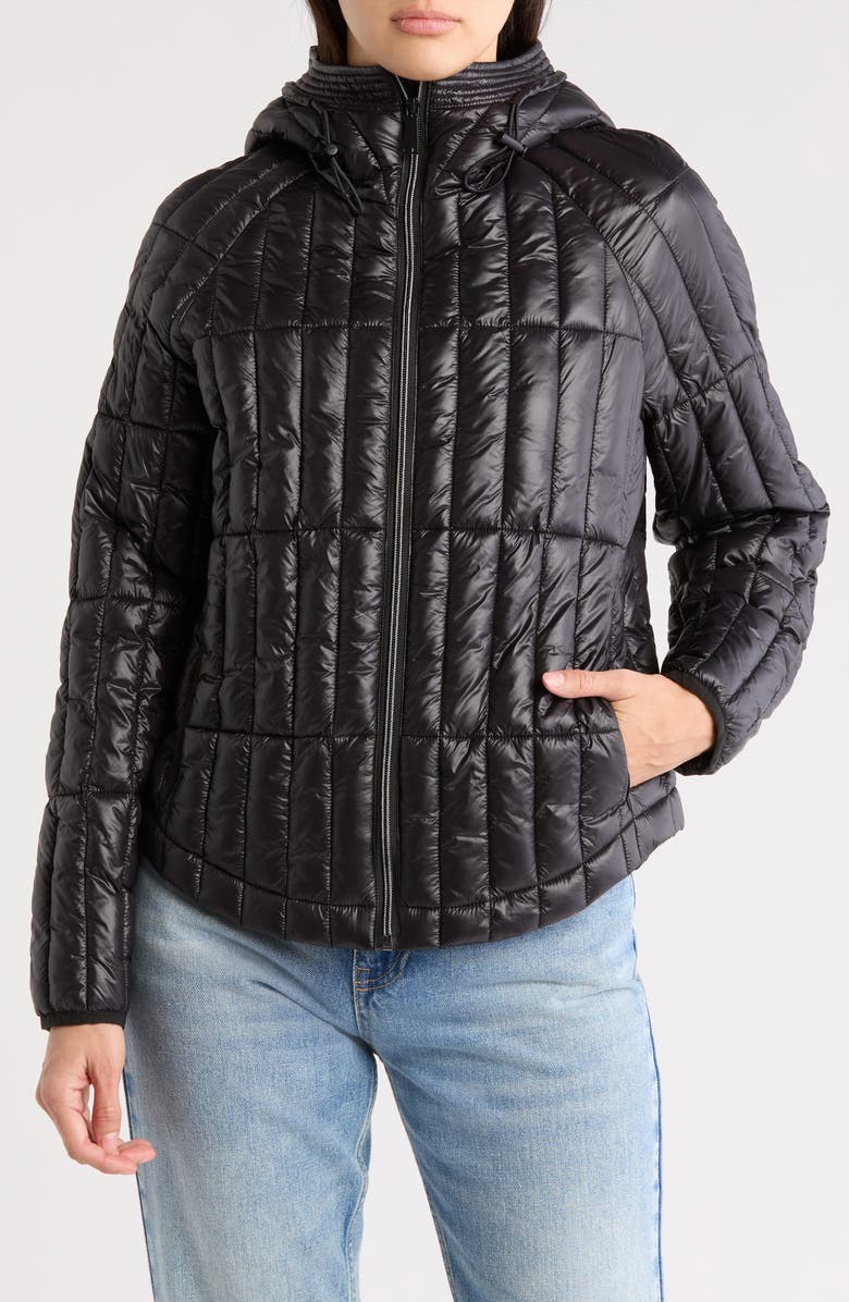 BCBGeneration Water Resistant Hooded Puffer Jacket, Main, color,