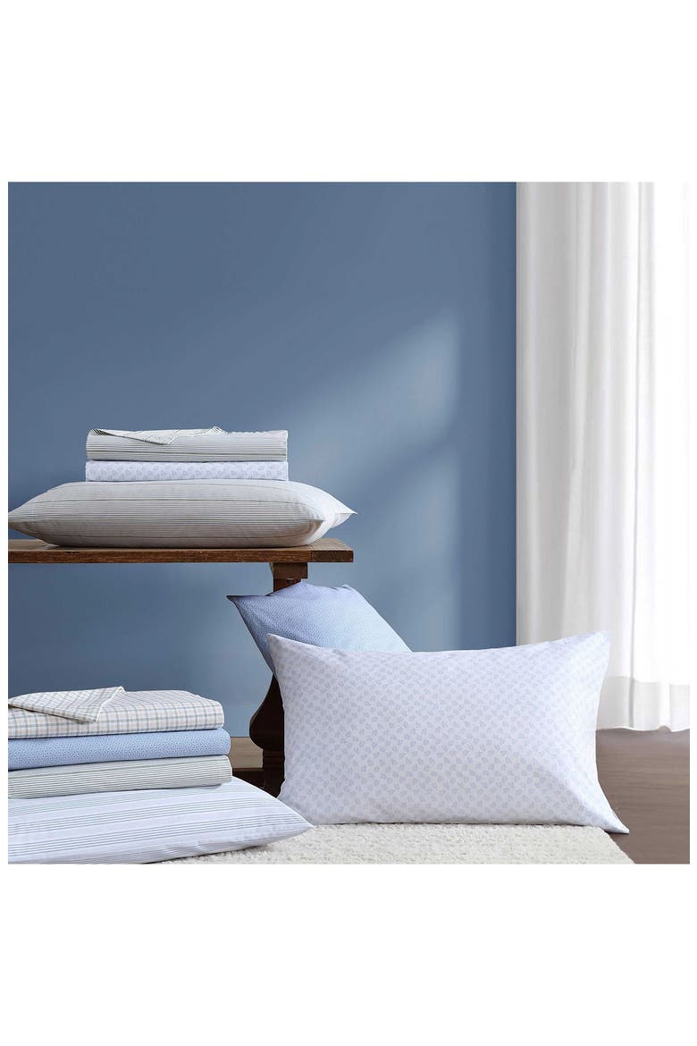 Tayleur Stripe 200 Thread Count Cotton Percale Sheet Set, Alternate, color, BLUE