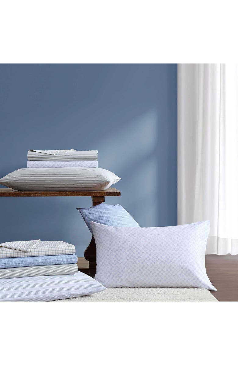 Nautica Tayleur Stripe 200 Thread Count Cotton Percale Sheet Set, Alternate, color, Blue