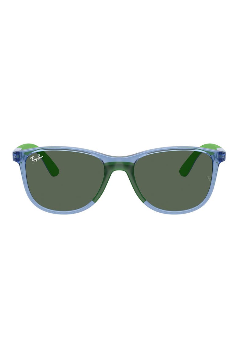Kids' 49mm Square Sunglasses, Main, color, TRANSPARENT BLUE / DARK GREEN