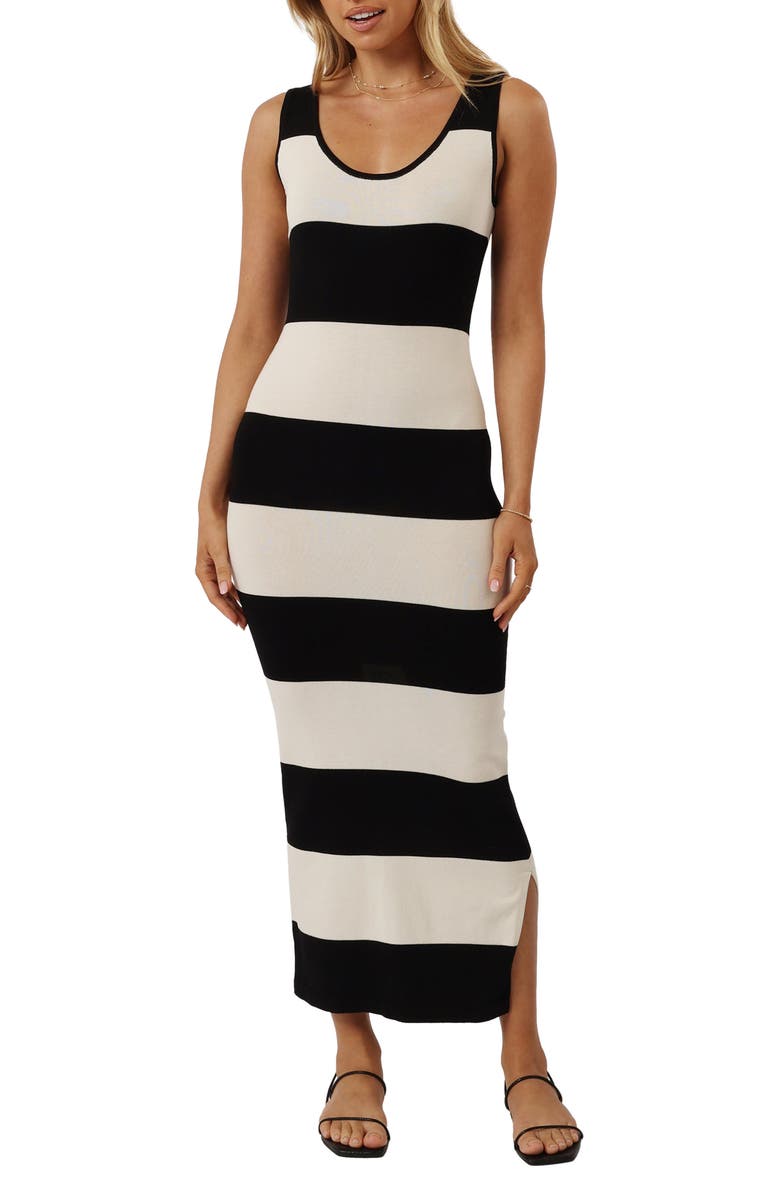 Petal & Pup Bridget Stripe Body-Con Maxi Dress, Main, color, 