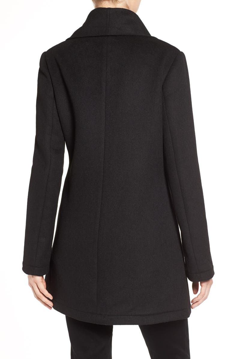 Laundry by Shelli Segal Double Face Drape Collar Coat, Alternate, color, 